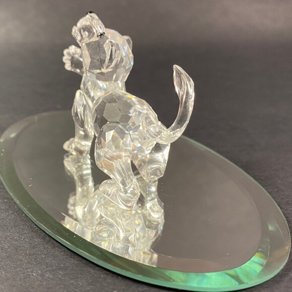 Swarovski Silver Crystal Figurine lion cub comes with display mirror- No box - Picture 3 of 9